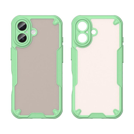 Противоударный чехол Armor Glaze PC Hybrid для iPhone 17 - зеленый