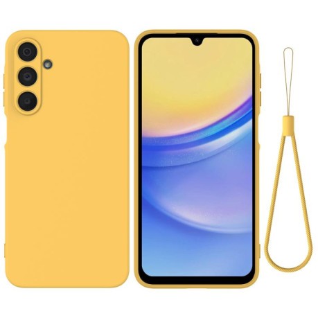 Силиконовый чехол Solid Color Liquid Silicone на Samsung Galaxy M16 / F16 - желтый