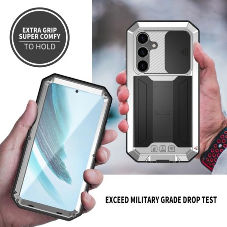 Протиударний чохол R-JUST Sliding  для Samsung Galaxy S25+ 5G - сріблястий