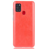 Чохол Litchi Texture Samsung Galaxy A21s - червоний