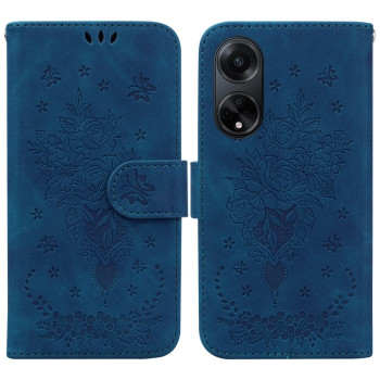 Чохол-книжка Butterfly Rose Embossed для OPPO A98 5G/A97 / F23 5G India - синій