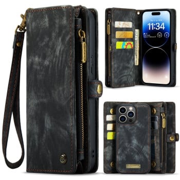 Чохол-гаманець CaseMe 008 Series Zipper Style на iPhone 15 Pro Max - чорний
