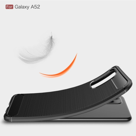 Чохол Brushed Texture Carbon Fiber Samsung Galaxy A52/A52s - чорний