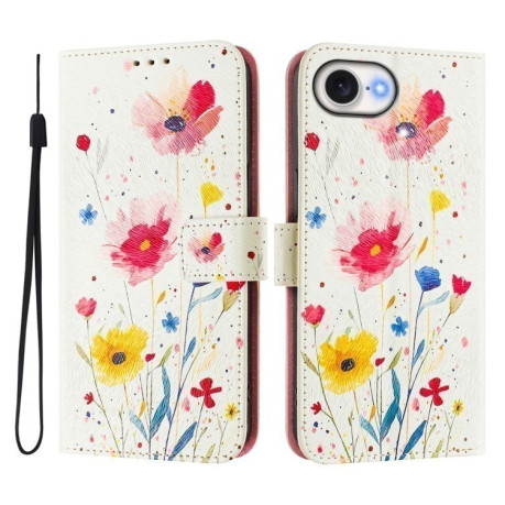 Чохол-книжка Colored Drawing Pattern для iPhone 16e - кольоровий