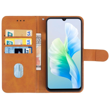 Чехол-книжка EsCase Leather для Vivo V23e - коричневый