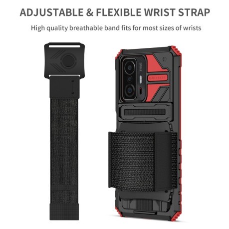 Протиударний чохол Armor Wristband для Xiaomi 11T/11T Pro - червоний
