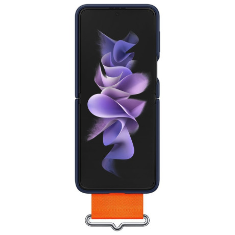 Оригинальный чехол Samsung Strap для Samsung Galaxy Z Flip 3 - navy blue