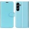 Чохол-книжка з фактурою Litchi та магнітним хлястиком на Samsung Galaxy S25 FE 5G - синій