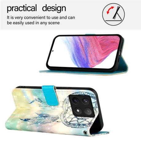 Чехол-книжка 3D Painting для Xiaomi 14T Pro - Dream Wind Chimes