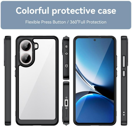 Противоударный чехол Colorful Acrylic Series для Xiaomi Poco X7 Pro - черный