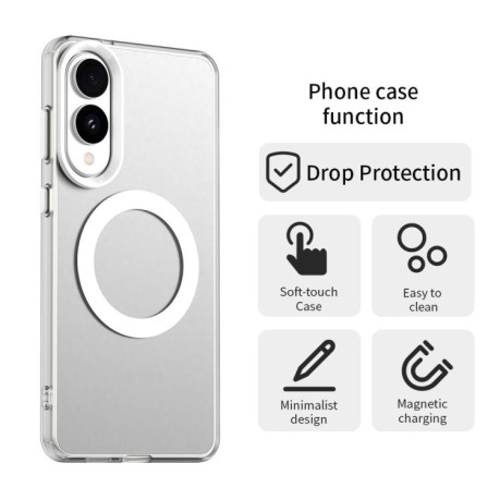 Протиударний чохол Candy Magsafe PC Hybrid TPU для Samsung Galaxy S25 Edge 5G - білий