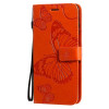 Чохол-книжка Pressed Printing Butterfly Pattern на Samsung Galaxy S20 Ultra-оранжевий