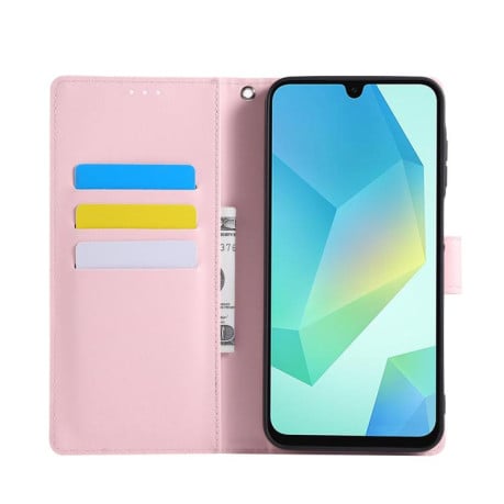 Чохол-книжка з тисненням Троянда на Samsung Galaxy S25 FE 5G - рожевий