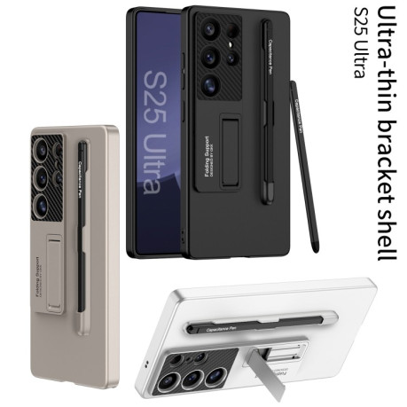 Протиударний чохол GKK Ultra-thin Holder with Pen Slots &amp; Stylus Pen  для Samsung Galaxy S25+ 5G - Titanium Gray