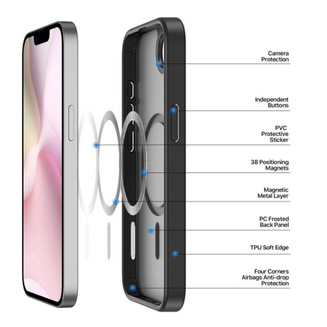 Чохол-книжка DUX DUCIS Yind Series MagSafe TPU Hybrid PC для iPhone 16e - чорний