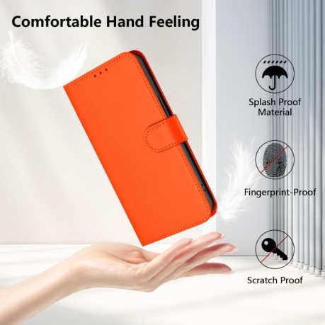 Чехол-книжка Skin Feel Solid Color Leather для Infinix Zero 30 4G - оранжевый