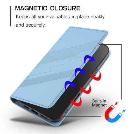 Чохол-книжка Embossed Multi-functional Wallet Retro Leather на Samsung Galaxy F16 5G / M16 5G - блакитний