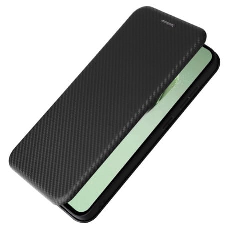 Чохол-книжка Carbon Fiber Texture для Samsung Galaxy S24 FE 5G - чорний