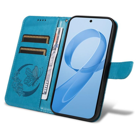Чехол-книжка Swallowtail Butterfly Embossed Leather для Xiaomi Redmi K90/Poco F8 синий — синий