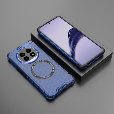Протиударний чохол Honeycomb Magnetic Ring Shockproof на Realme 13 Pro 5G Global - синій