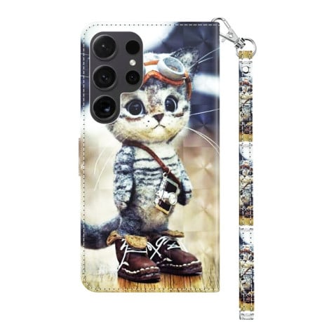 Чохол-книжка 3D Painting для Samsung Galaxy S24 Ultra - Cat