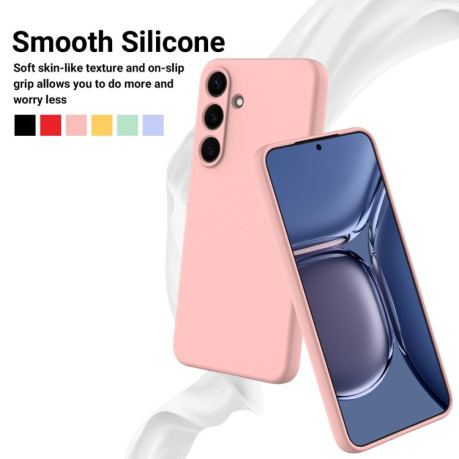 Силіконовий чохол Solid Color Liquid Silicone  для Samsung Galaxy S25+ 5G - рожевий