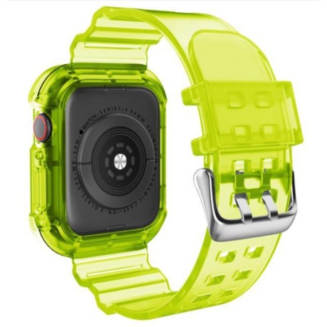 Спортивный ремешок Transparent для Apple Watch Series 8/7 41mm / 40mm / 38mm - желтый