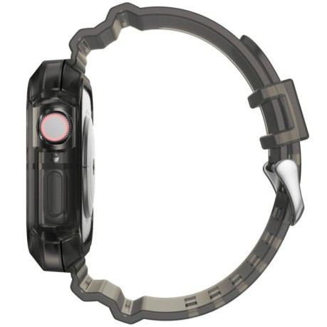Спортивный ремешок Transparent для Apple Watch Series 8/7 41mm / 40mm / 38mm - черный