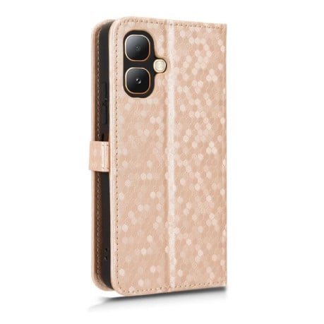 Чехол-книжка Honeycomb Dot на Infinix Smart 20 4G — золотой