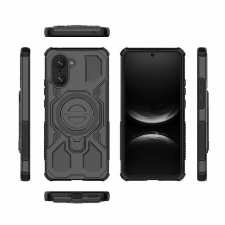Противоударный чехол J-20 Solid Color MagSafe Magnetic на OnePlus Ace 5 Racing 5G / Nord CE5 - черный