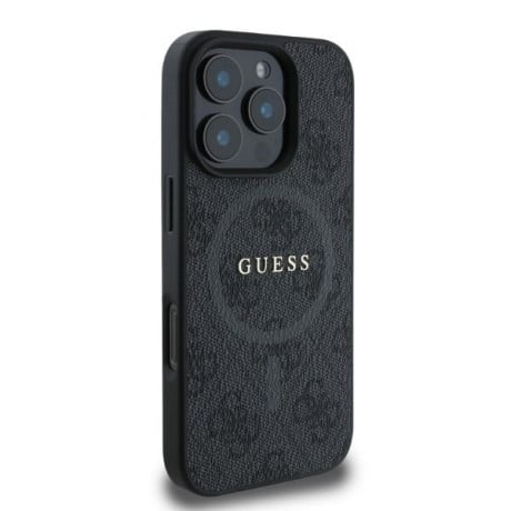 Оригинальный чехол Guess Ring Classic Logo MagSafe для iPhone 16 Pro Max - black