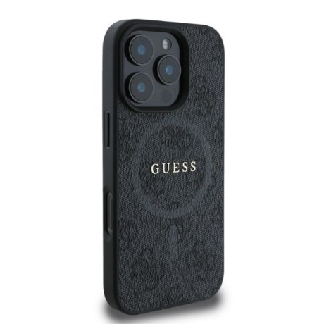 Оригинальный чехол Guess Ring Classic Logo MagSafe для iPhone 16 Pro - black