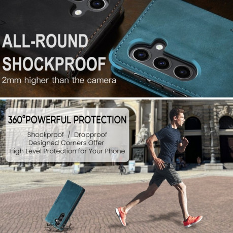 Чехол-книжка CaseMe-013 Multifunctional на Samsung Galaxy S24 FE 5G - синий