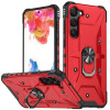 Противоударный чехол EsCase Ring Holde для Samsung Galaxy S23 5G - красный