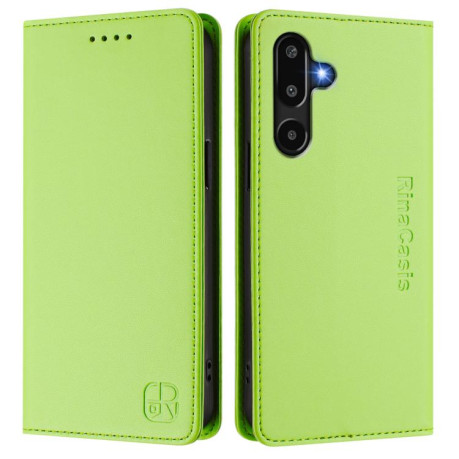 Чехол-книжка RC01 Dual-Folded Magnetic Suction RFID Leather на Samsung Galaxy M16 / F16 5G Global - зеленый