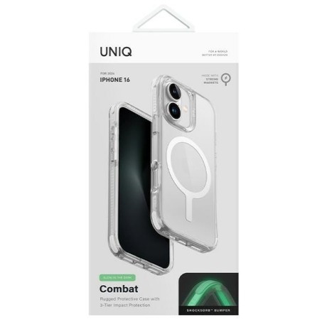 Оригінальний чохол UNIQ Combat Magclick Charging на iPhone 16 - Clear