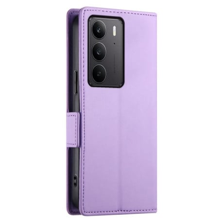 Чохол-книжка Side Buckle Magnetic Frosted Leather на Realme C75 / Realme 14x - фіолетовий