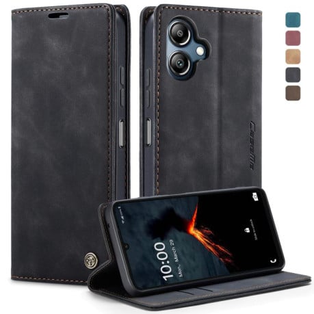 Чехол-книжка CaseMe-013 многофункциональный с кармашком на карт на Samsung Galaxy A07/A06 - черный