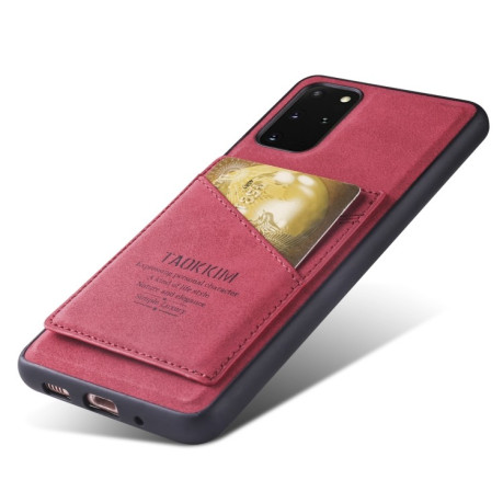 Противоударный чехол TAOKKIM Retro для Samsung Galaxy S20 FE - красный