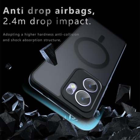 Противоударный чехол Armor Precise Hole PC Hybrid TPU для OPPO Reno13 F 4G / 5G - черный