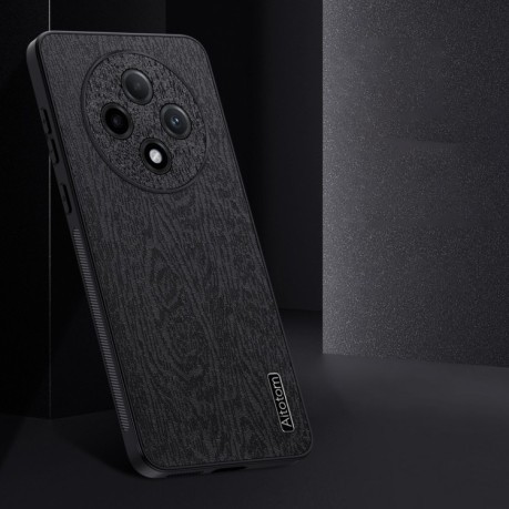 Чохол Tree Bark Leather Shockproof для OPPO A3 Pro - черный