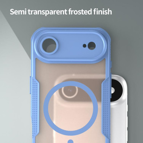 Противоударный чехол Armor Glaze MagSafe Magnetic для iPhone Air - синий