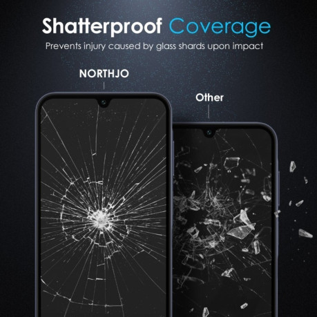 Захисне скло NORTHJO A++ Privacy Screen Protector High Aluminium-Silicon  для Samsung Galaxy A26 5G - чорне