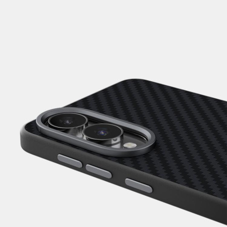 Чохол ABEEL C Carbon Fiber Series 6D Micro Relief MagSafe на Samsung Galaxy S25 Edge 5G - чорно-червоний