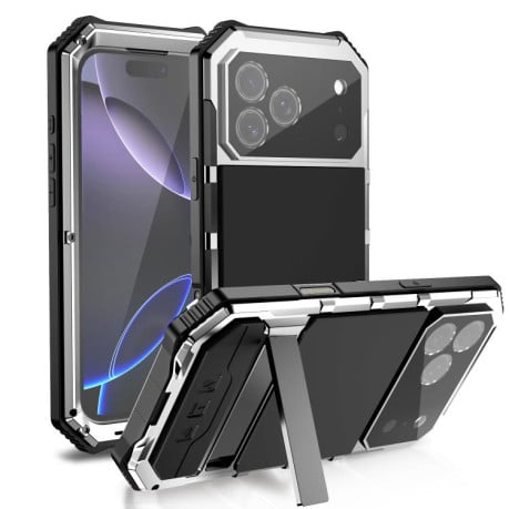 Противоударный чехол R-JUST Life Waterproof на iPhone 17 Pro Max - серебристый