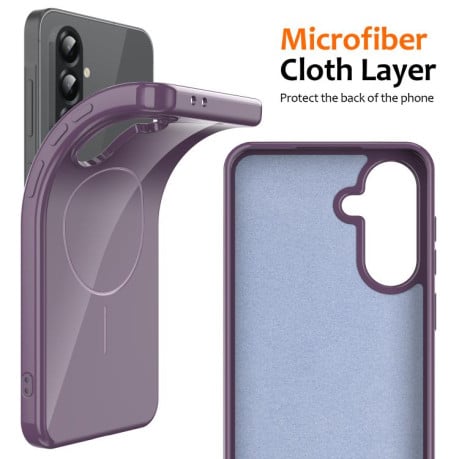 Чохол Glossy TPU Shockproof з MagSafe на Samsung Galaxy A17 5G/4G - фіолетовий