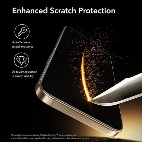 Защитное стекло ESR UltraFit Armorite Pro Tempered Glass на iPhone 17 Pro Max - Clear
