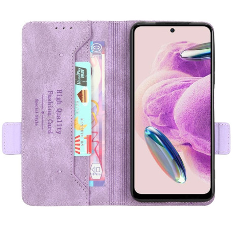 Чехол-книжка Magnetic Clasp Flip для Xiaomi Redmi Note 12S 4G - фиолетовый