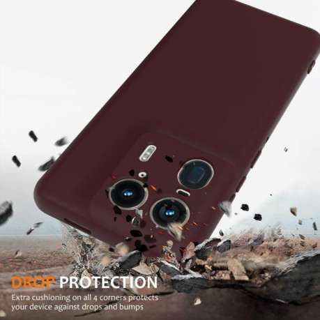 Силиконовый чехол Shockproof Silicone Magsafe для Motorola Edge 50 Ultra - коричневый