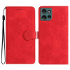 Чехол-книжка Flower Embossing Pattern для Motorola Edge 50 5G - красный